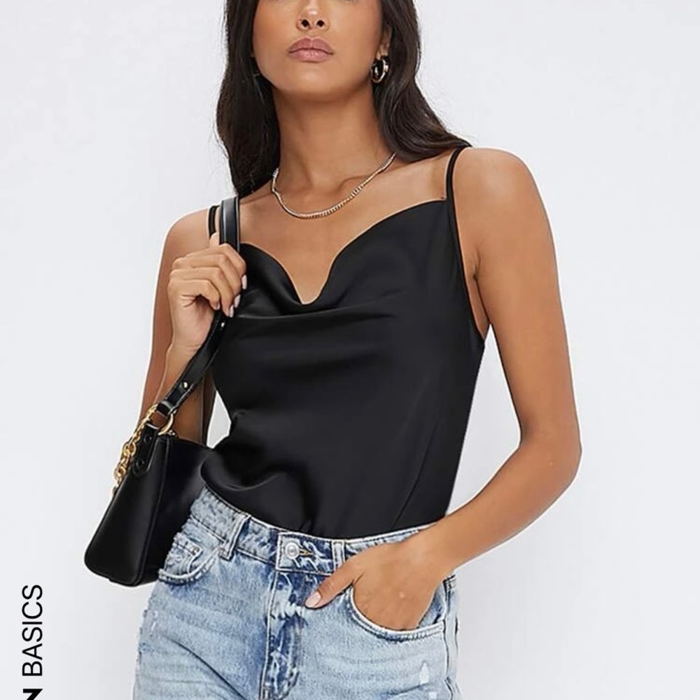 Cowl neck cami top